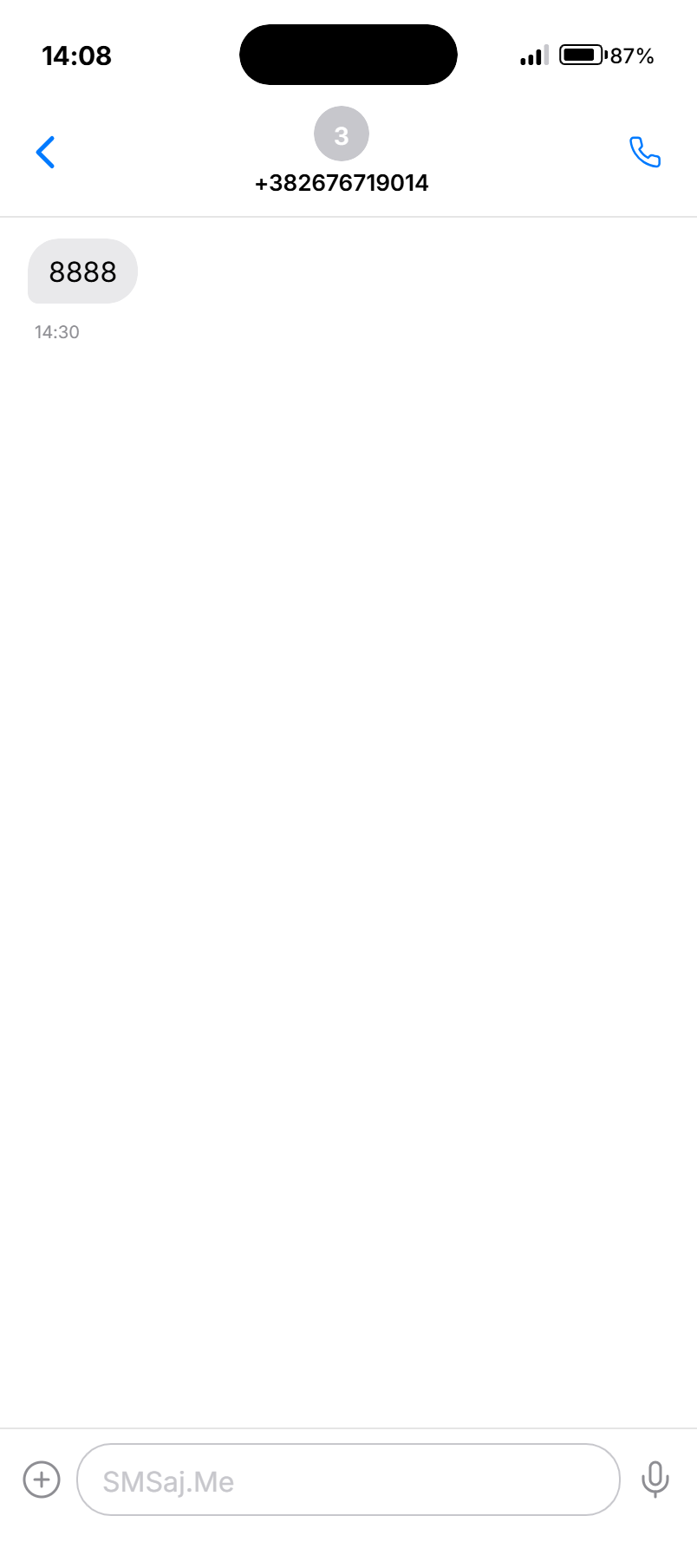 SMS razgovor - +382676719014