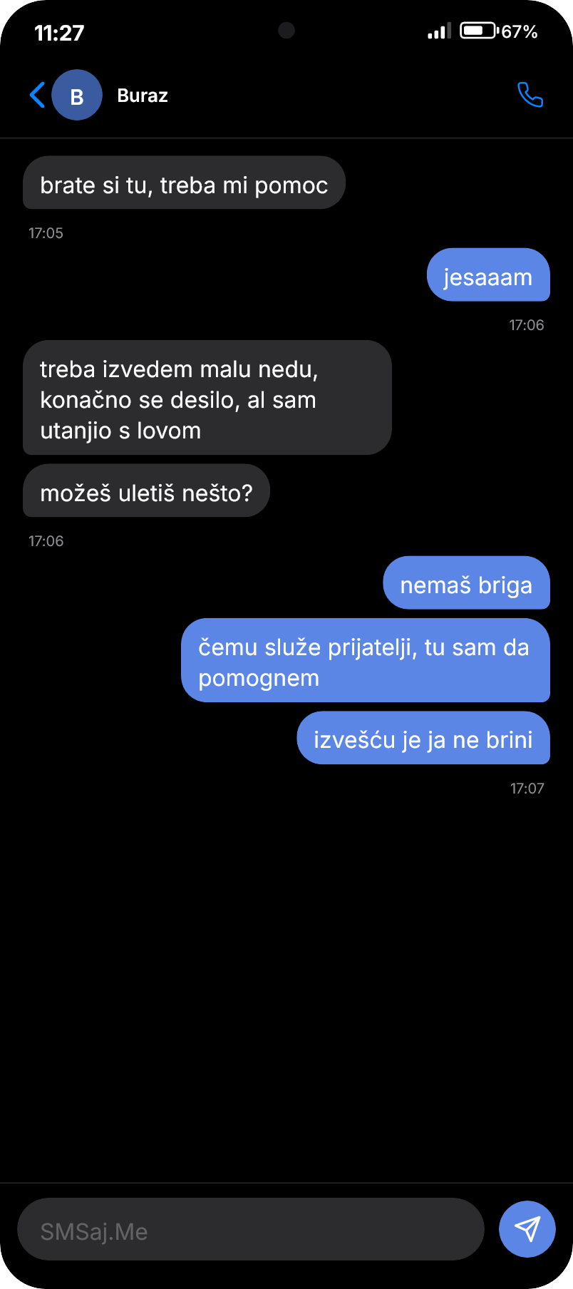 SMS razgovor - Buraz