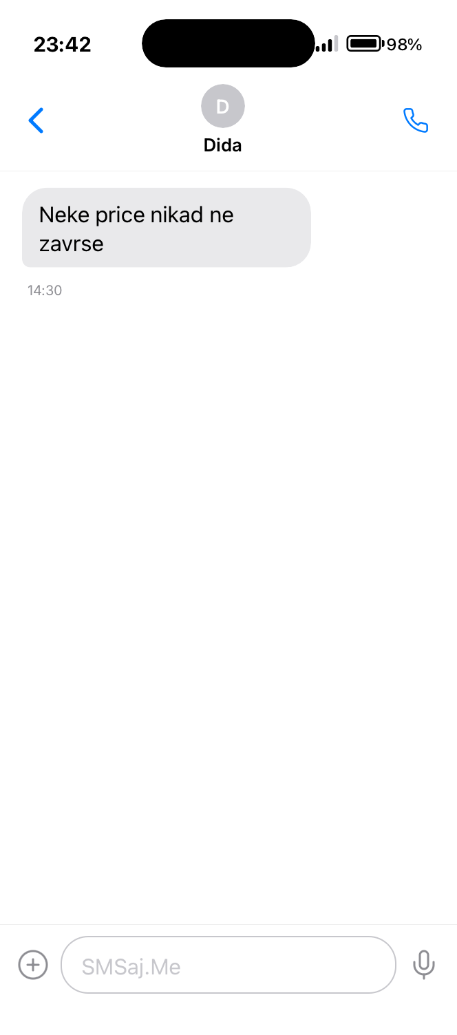 SMS razgovor - Dida