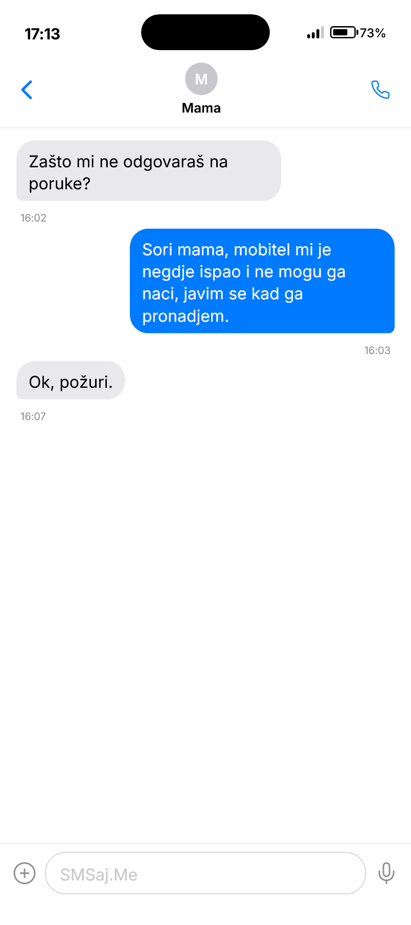 SMS razgovor - Mama