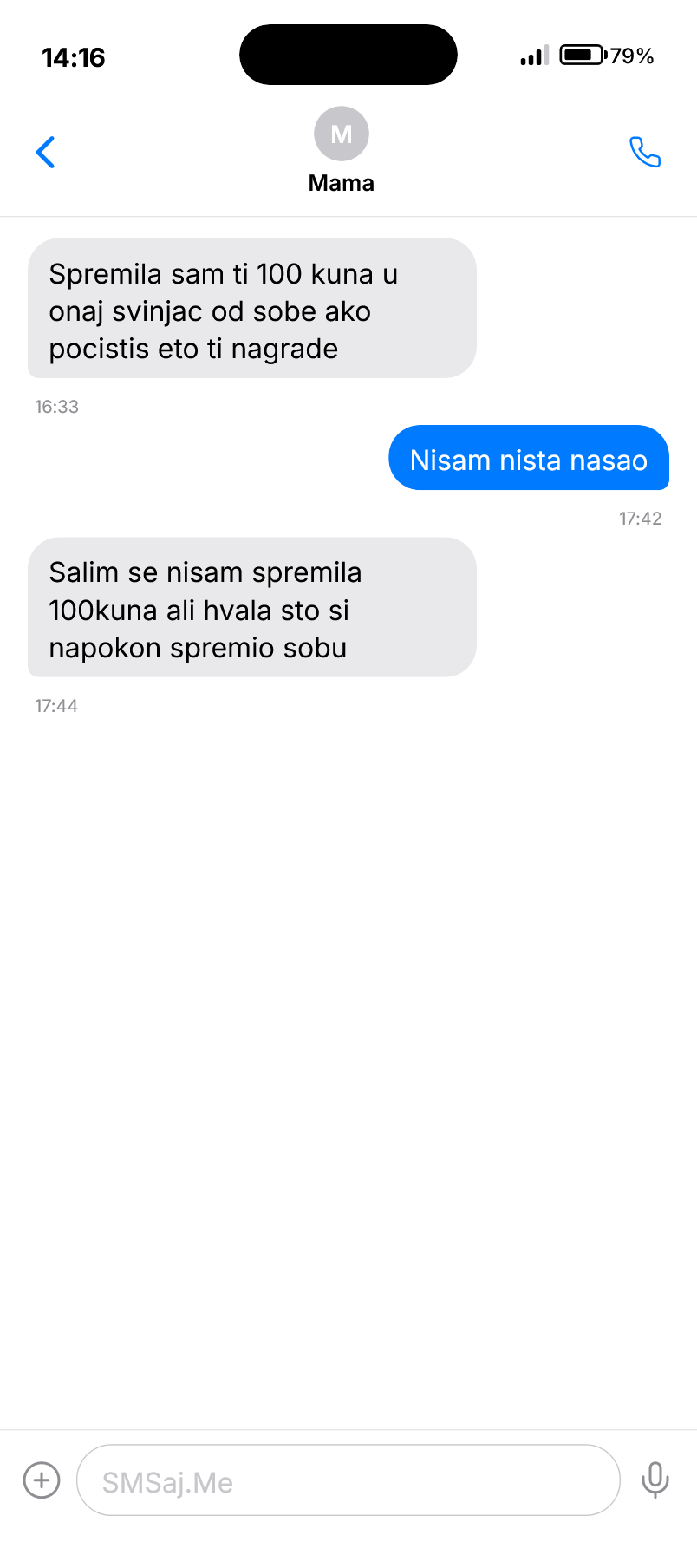 SMS razgovor - Mama