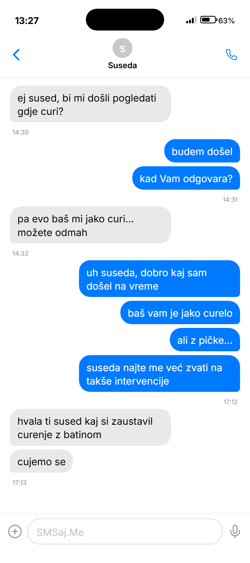 SMS razgovor - Suseda