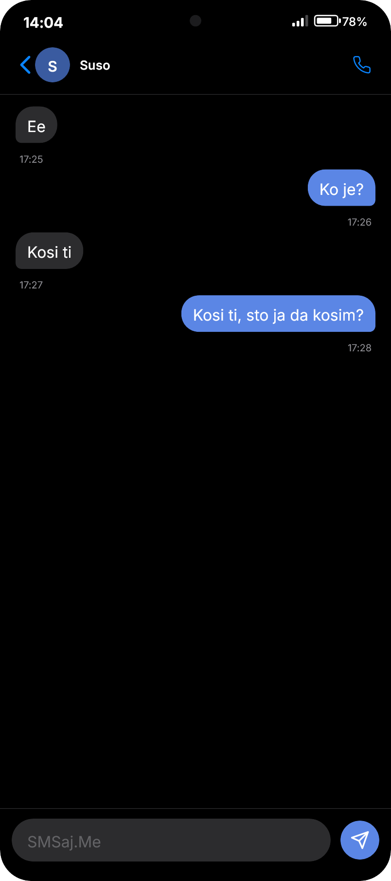 SMS razgovor - Suso